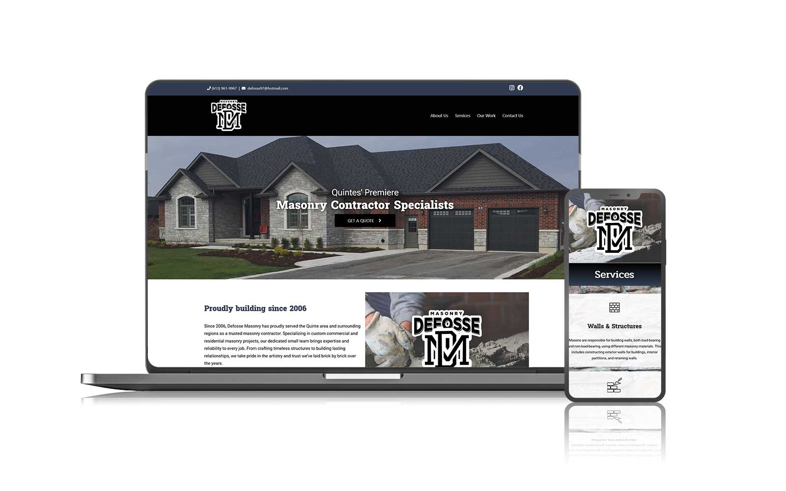 Defosse Masonry Web Design