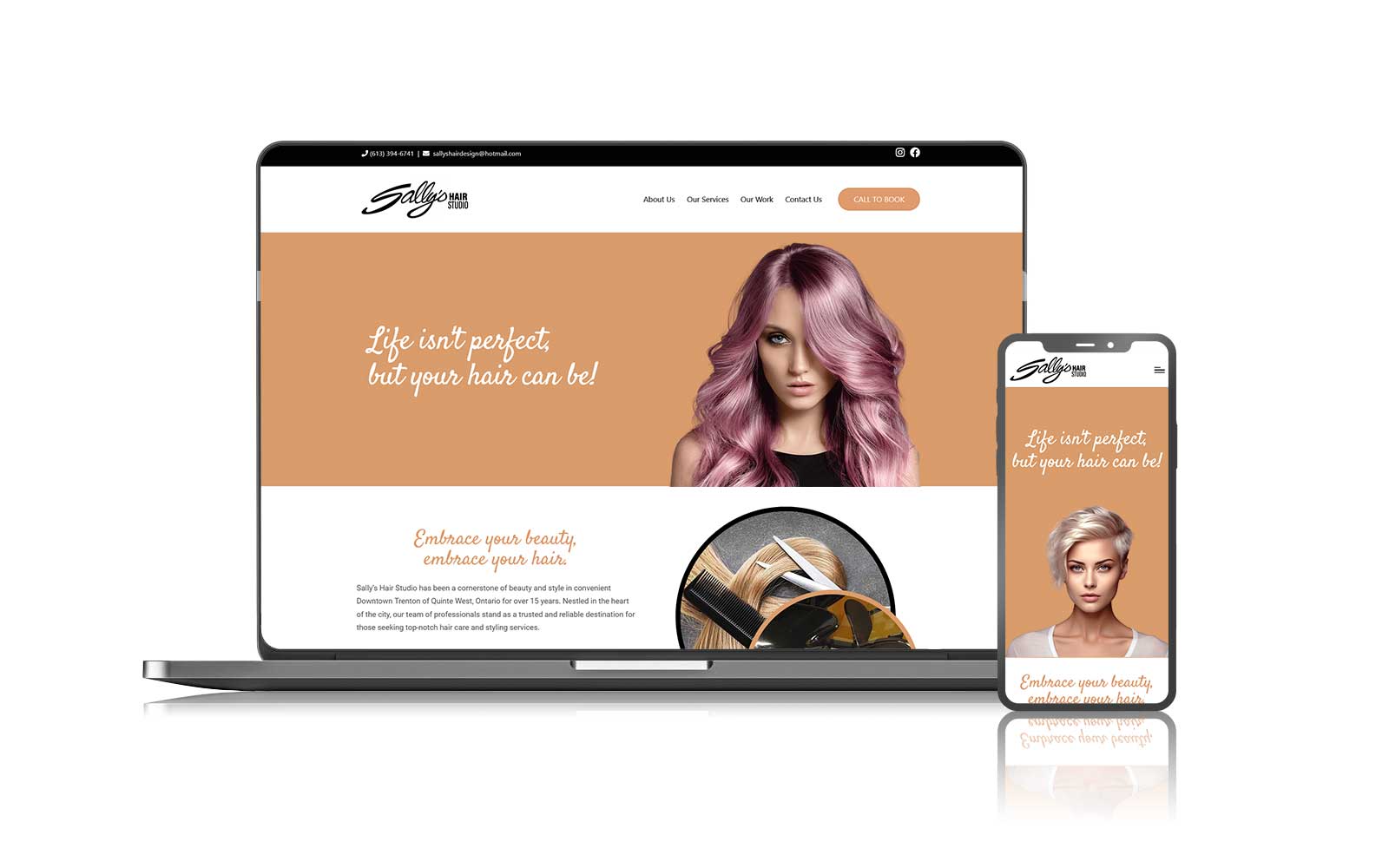 Sally's Hair Studio Web Design